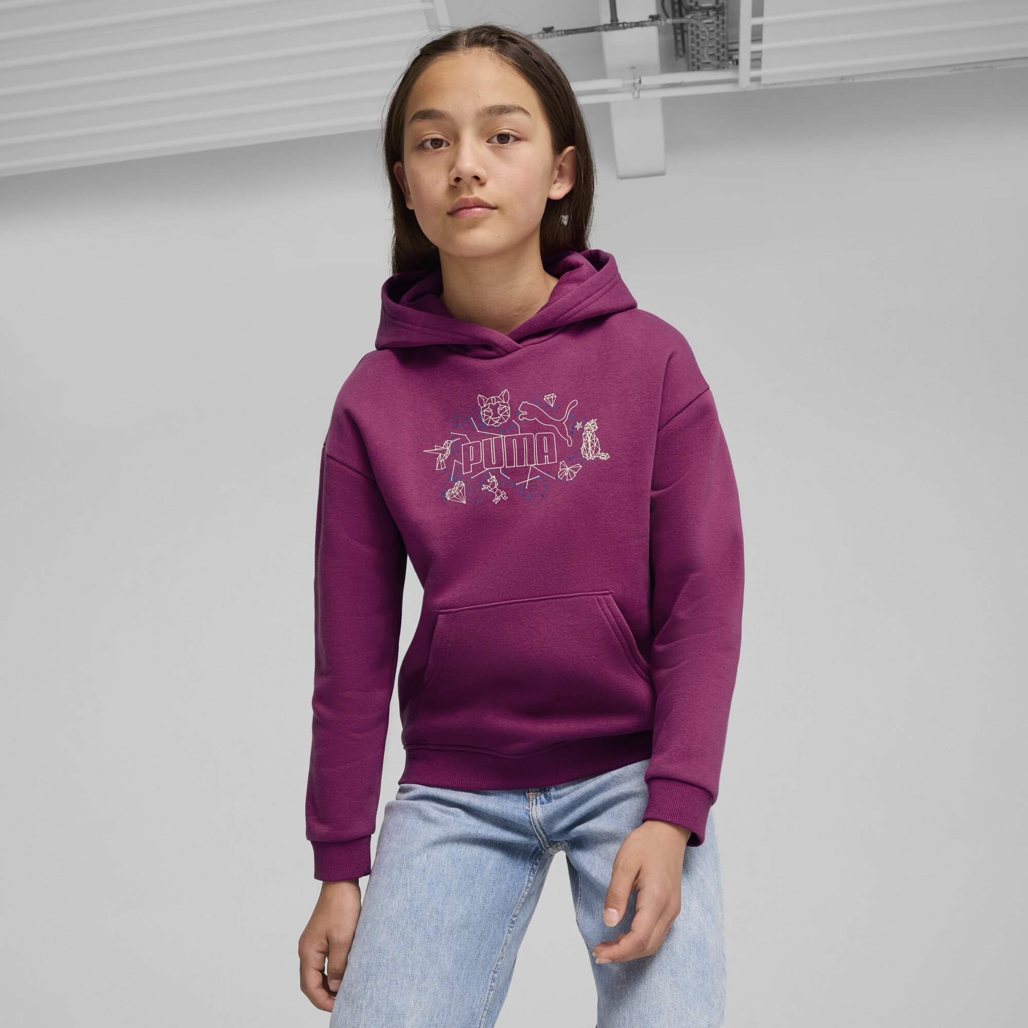 PUMA Starry Safari Big Kids' Fleece Hoodie - Picture 8 of 10