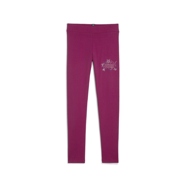 Puma Ess+ Starry Safari Big Kids' Leggings In Magenta Gleam
