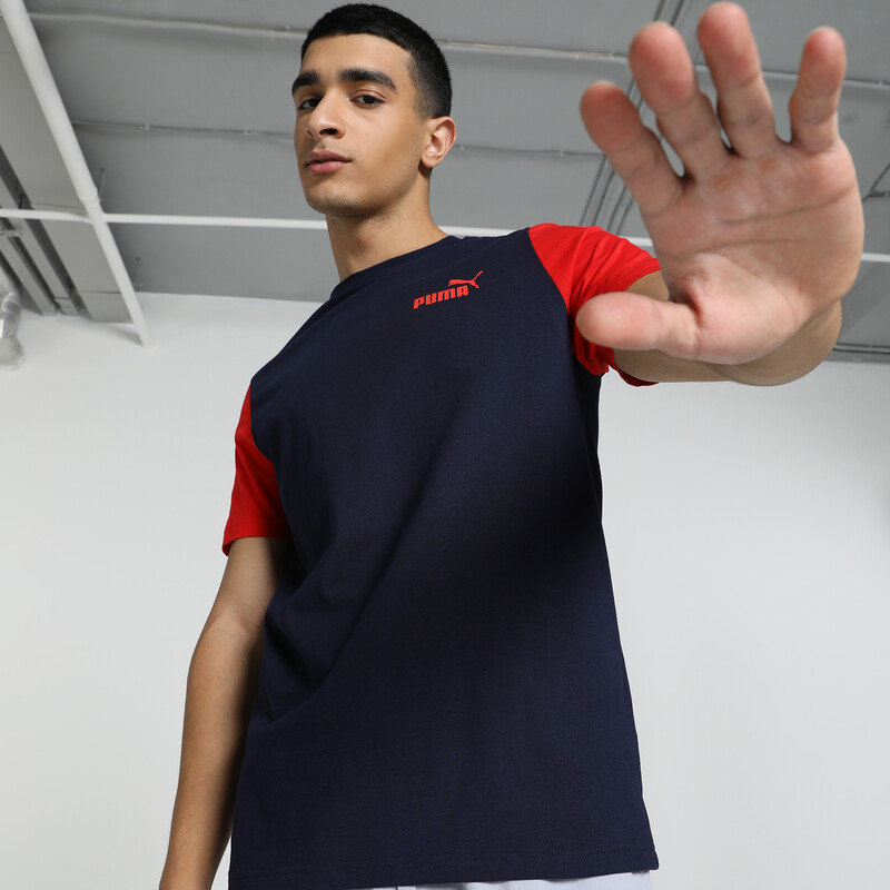 

Men's PUMA Contrast Sleeve Logo Slim Fit Tee