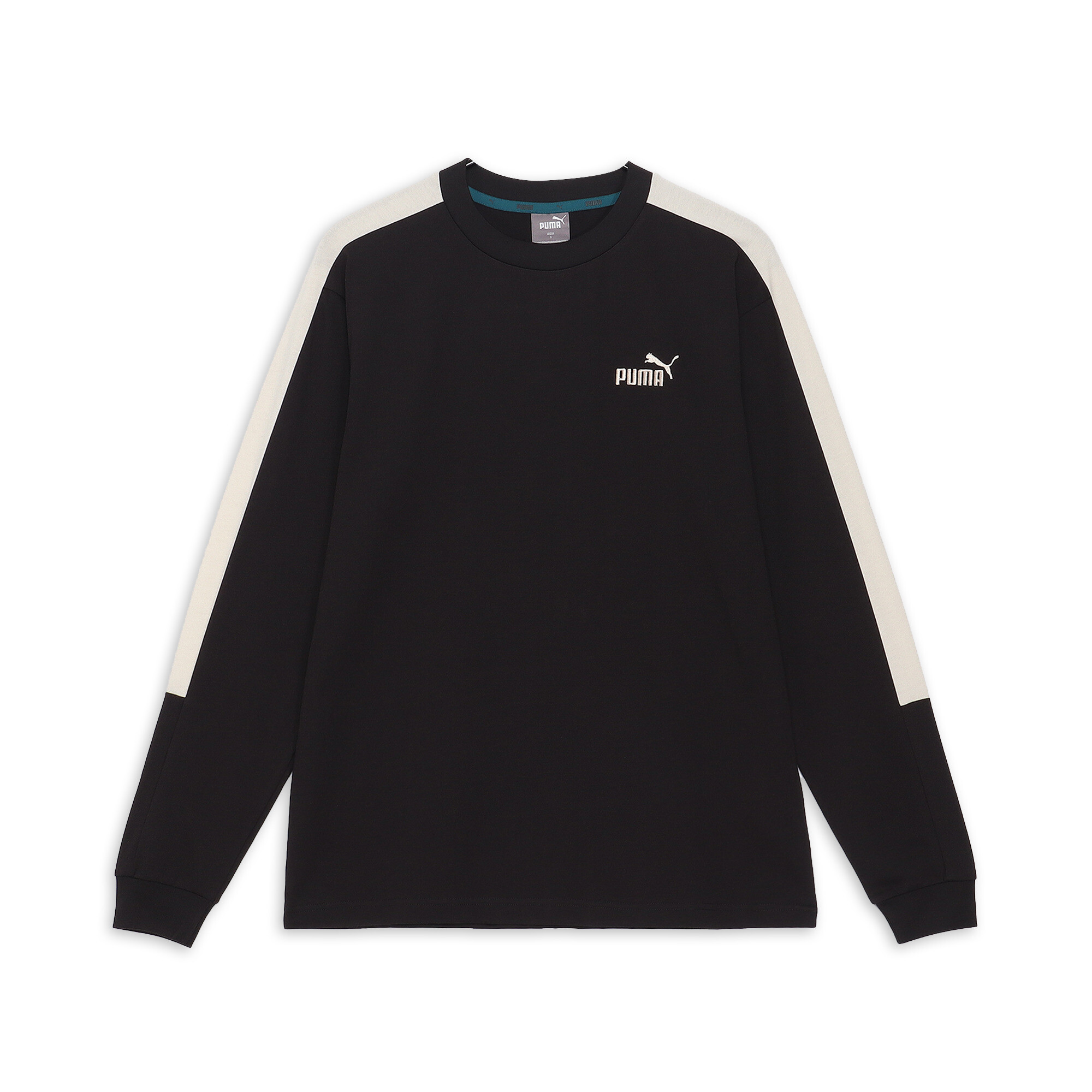 商品情報ONELINEコレクションから登場する、コットンポリエステル素材を使用した長袖Tシャツです。肩から腕にかけて伸びるワンラインがデザインのアクセントに。デニムやワイドパンツをはじめとした、どんな