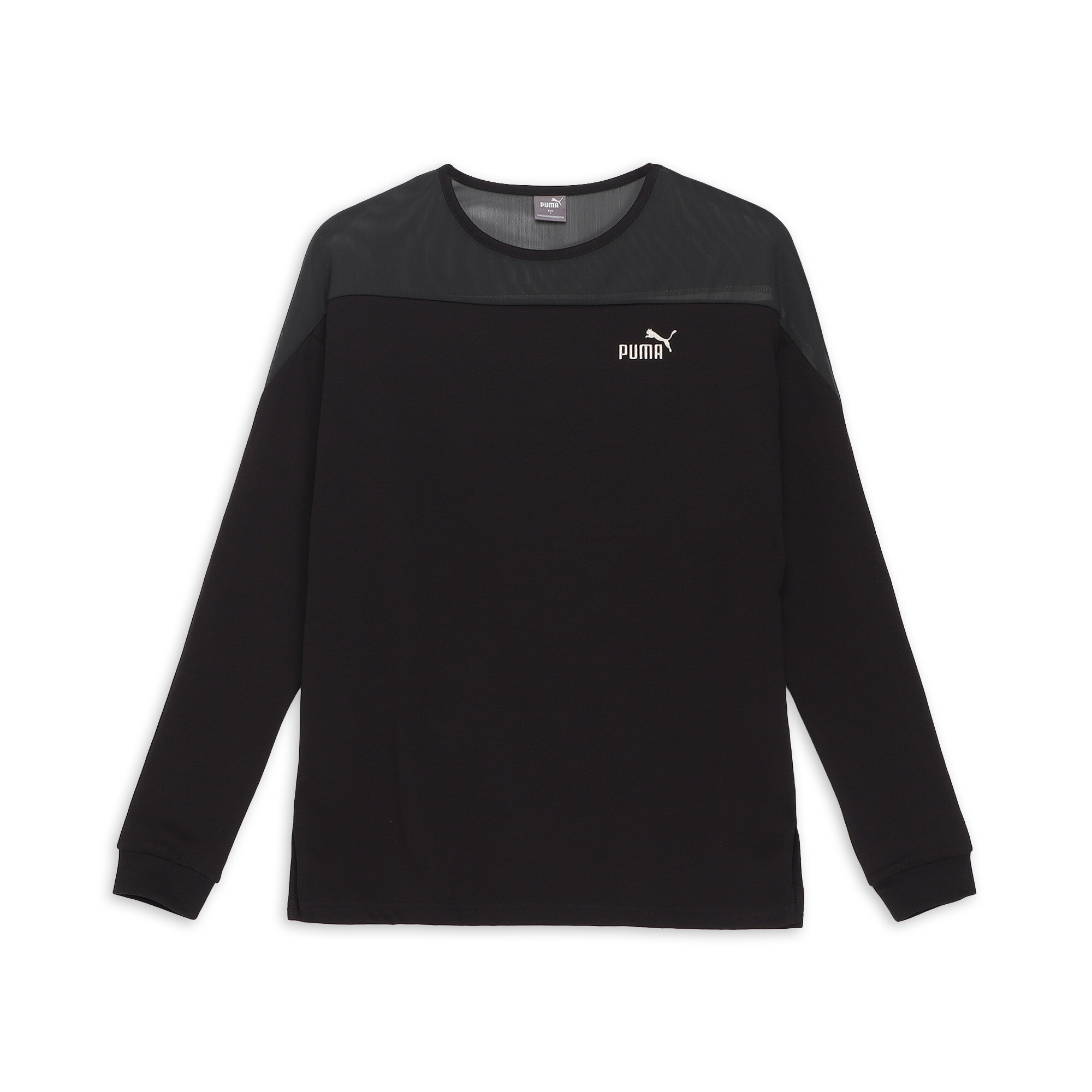 商品情報ONELINEコレクションから、コットンポリエステル素材を使用した長袖Tシャツです。前後ヨークはパワーネット素材でトレンドのシアー感を演出してくれます。バックに真っ直ぐ入ったコントラストカラー