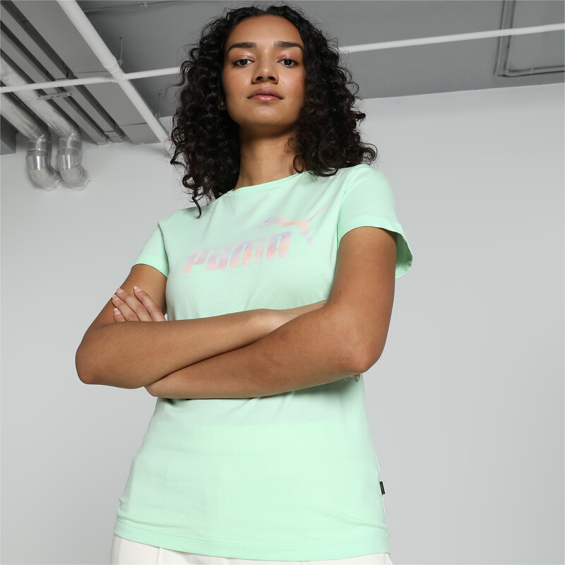 Women's PUMA SUMMER DAZE T-shirt in Green size S