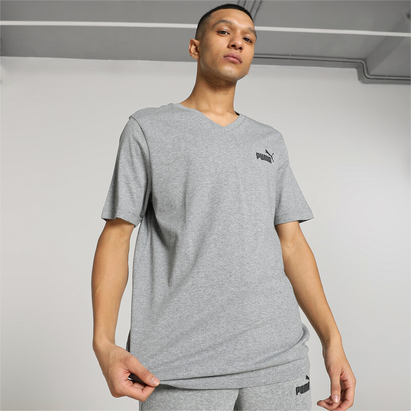

Men's PUMA V-Neck T-shirt, Gray
