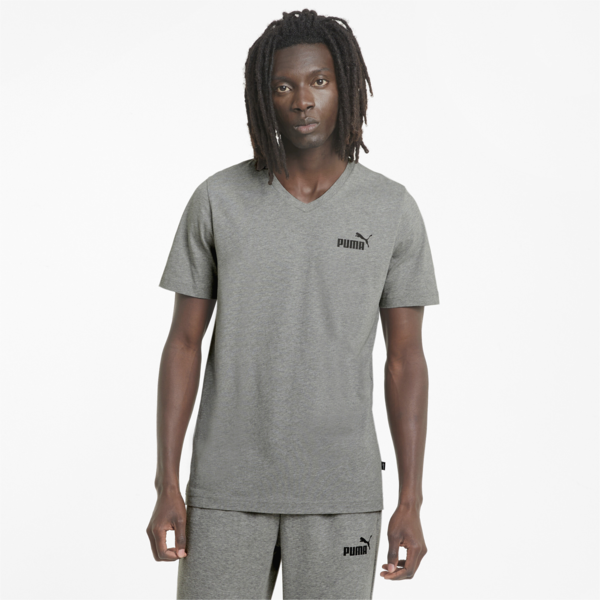 Remera escote en V Puma ADP, Medium Gray Heather, large-ARG