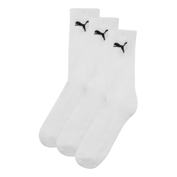 Mens 3pkTennis Socks, PUMA White-White-White, large-ZAF