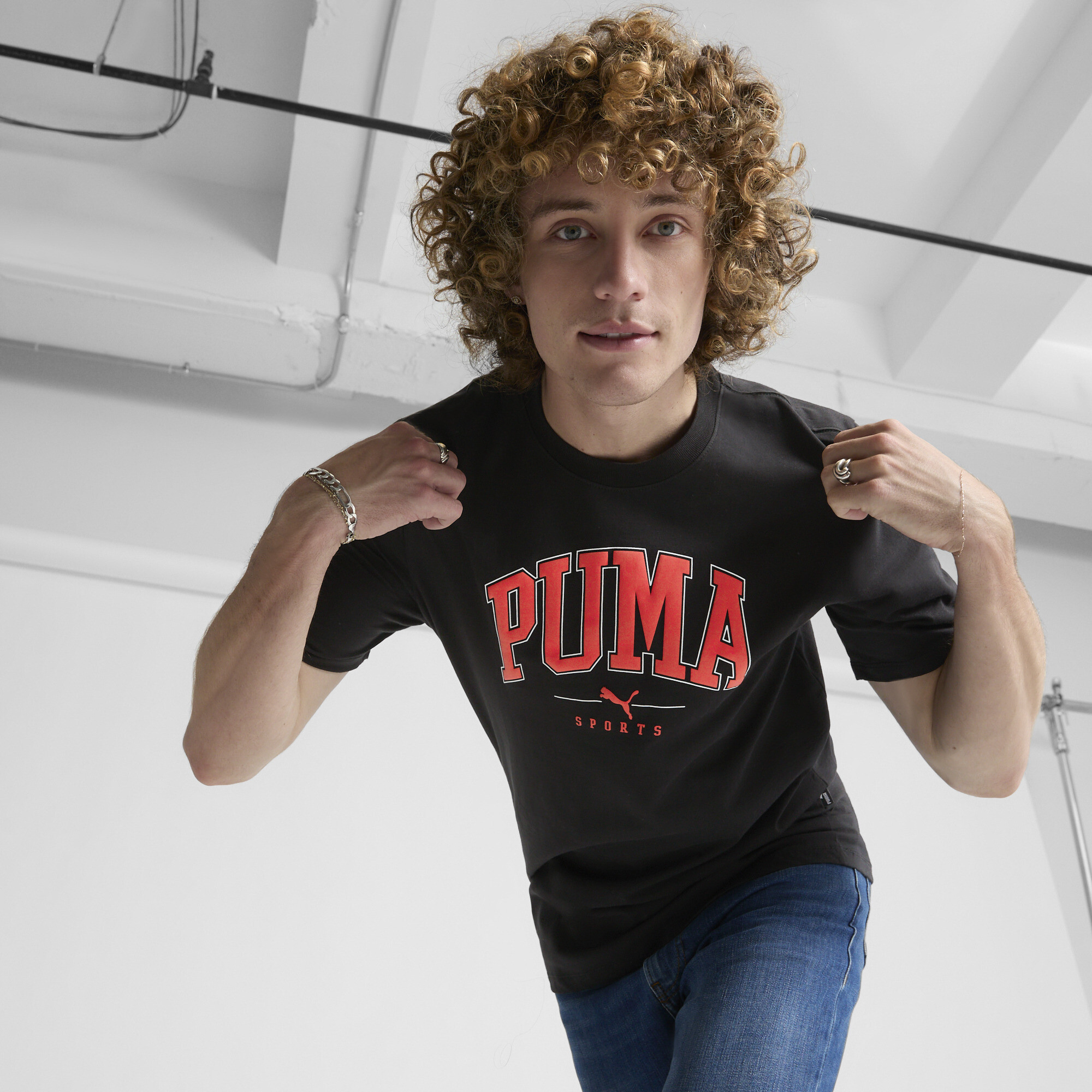 PUMA Men's Squad Big Logo Tee