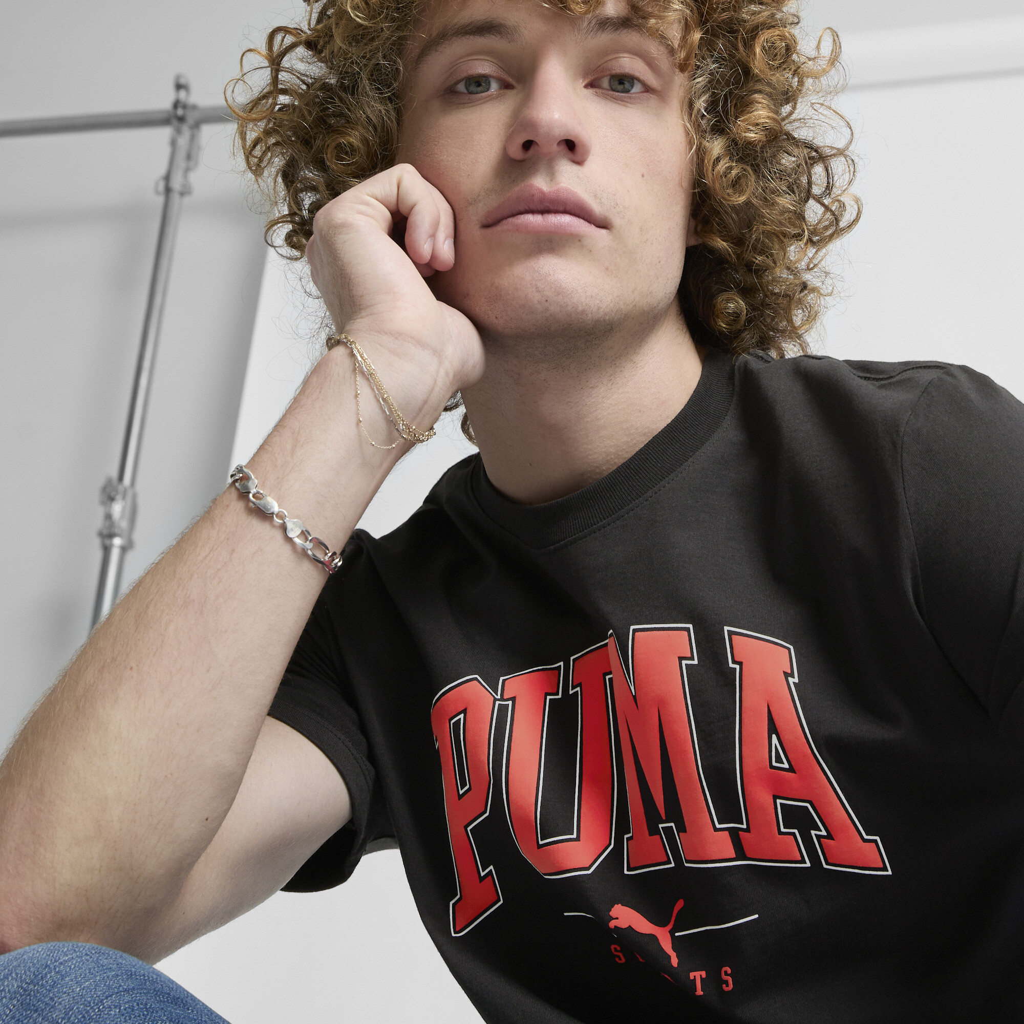 PUMA Men's Squad Big Logo Tee