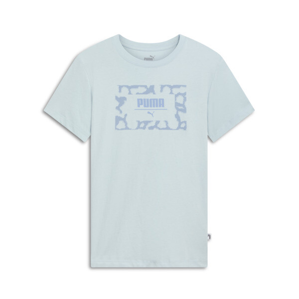 Puma Cheetah Box Logo Women's T-shirt In Frosted Dew