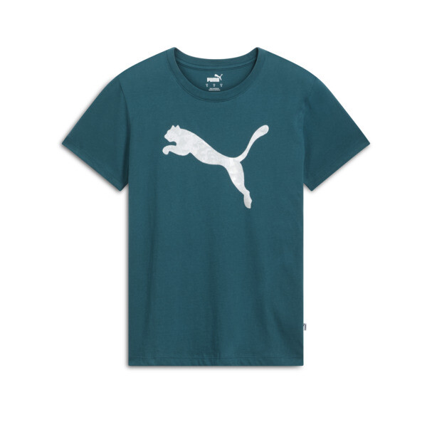 Puma Holiday Metallic Women's T-shirt In Cold Green