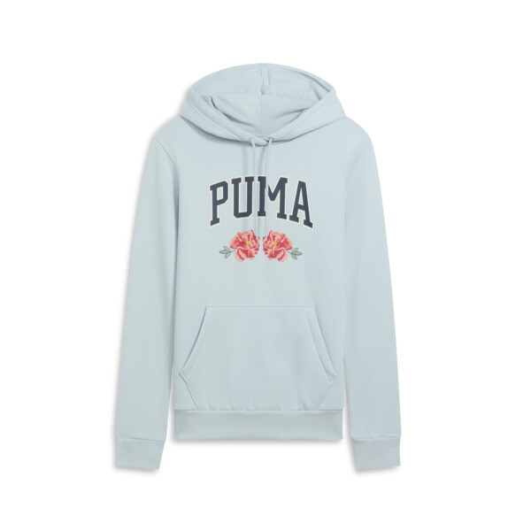 Puma Faux Embroidered Floral Women's Hoodie In Frosted Dew