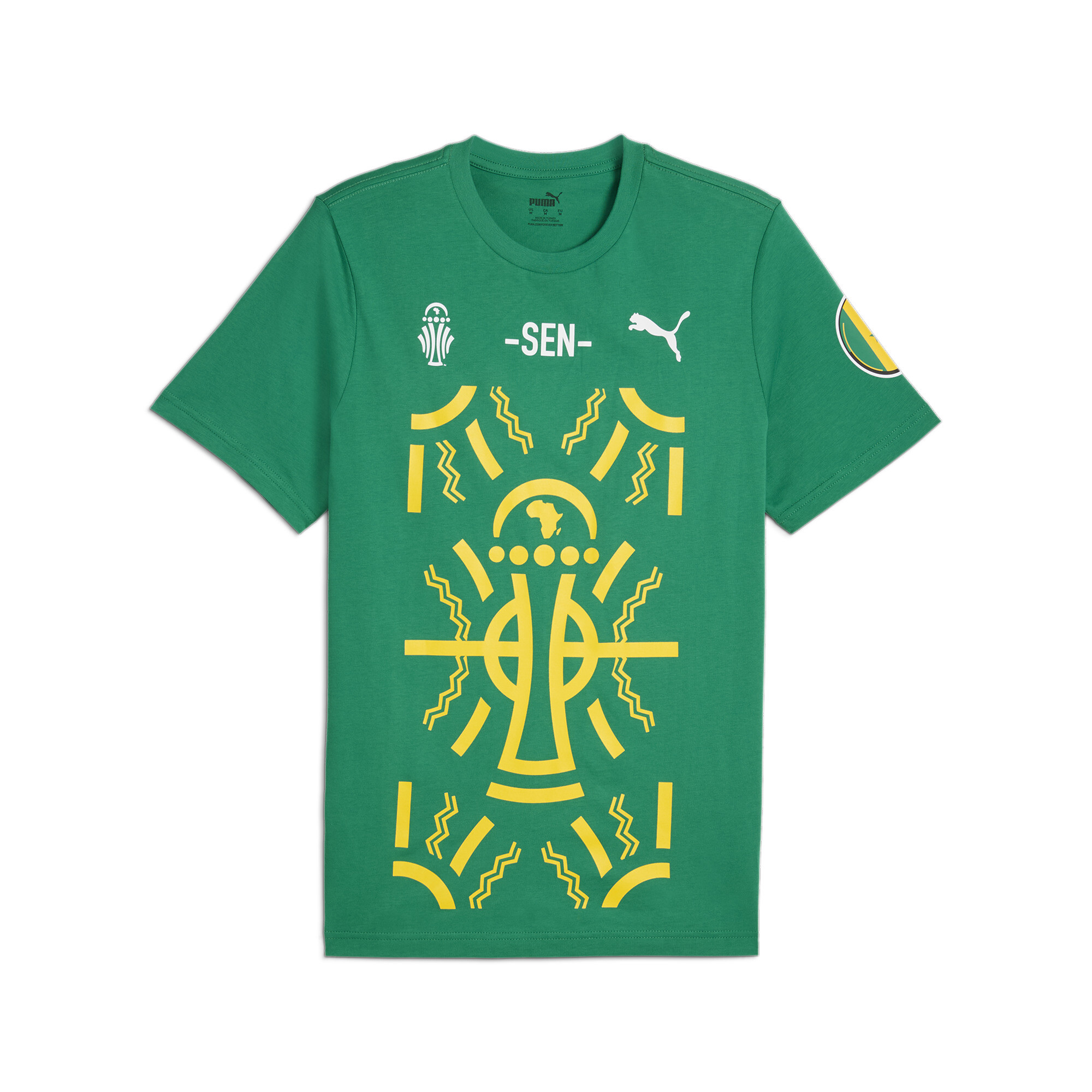 Men's Puma Senegal's Tee Total Energies CAF Africa Cup Of Nations 2023, Green, Size 3XL, Sport