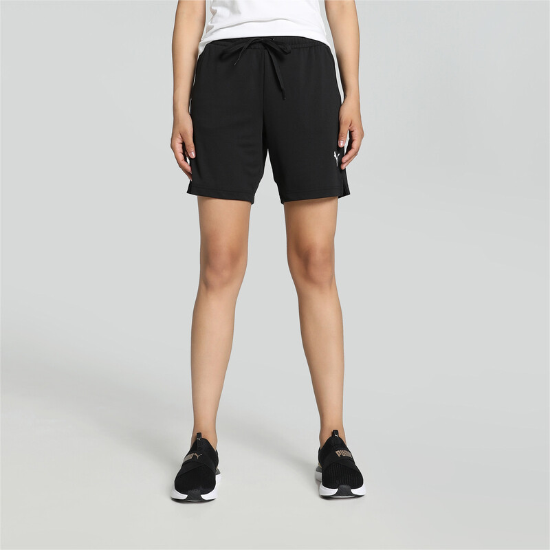 Women's PUMA RTG Interlock Shorts in Black size S