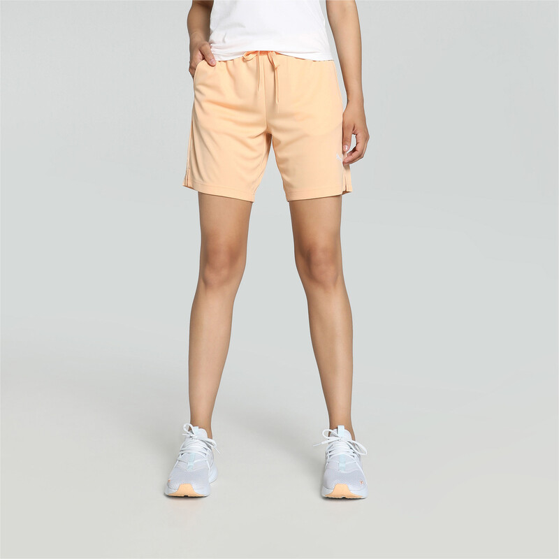 Women's PUMA RTG Interlock Shorts in Pink size L
