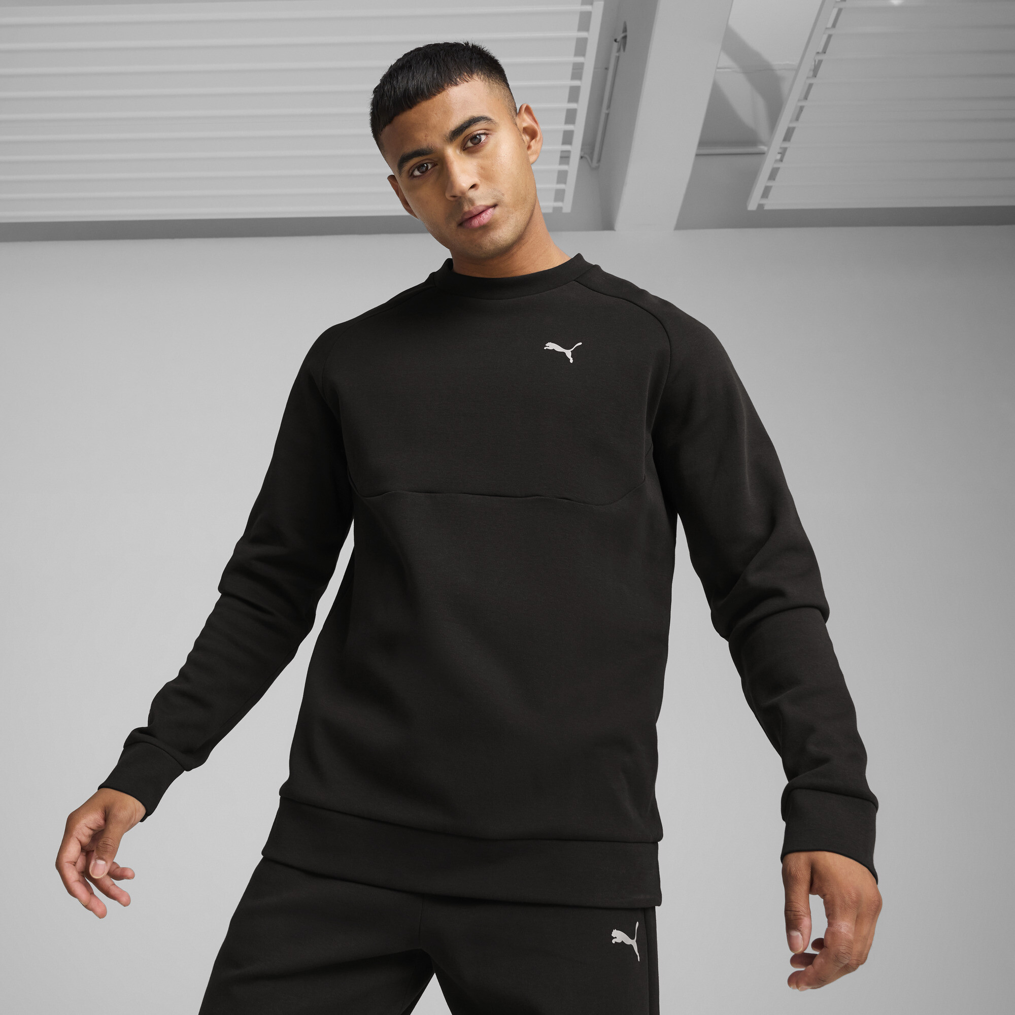 PumaTECH Crew Herren | Mit Plain | Black | Größe: XS