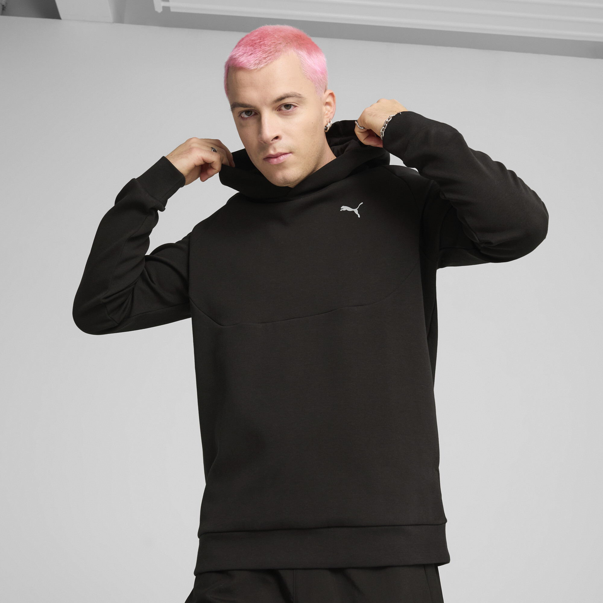 PumaTECH Hoodie Herren | Mit Plain | Black | Größe: M