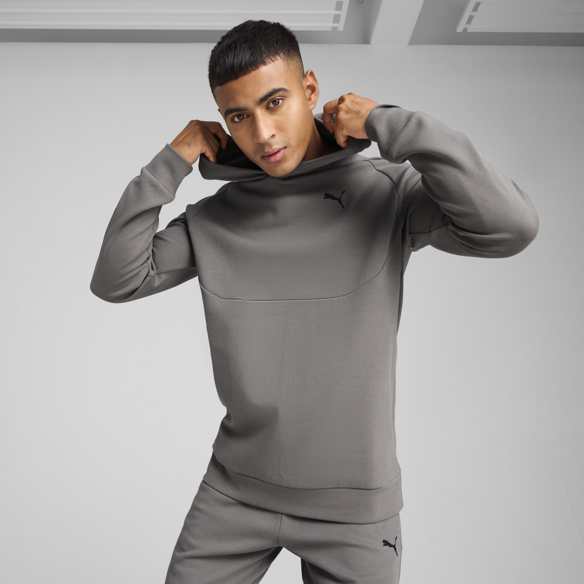 PumaTECH Hoodie Herren | Mit Plain | Cast Iron | Größe: L