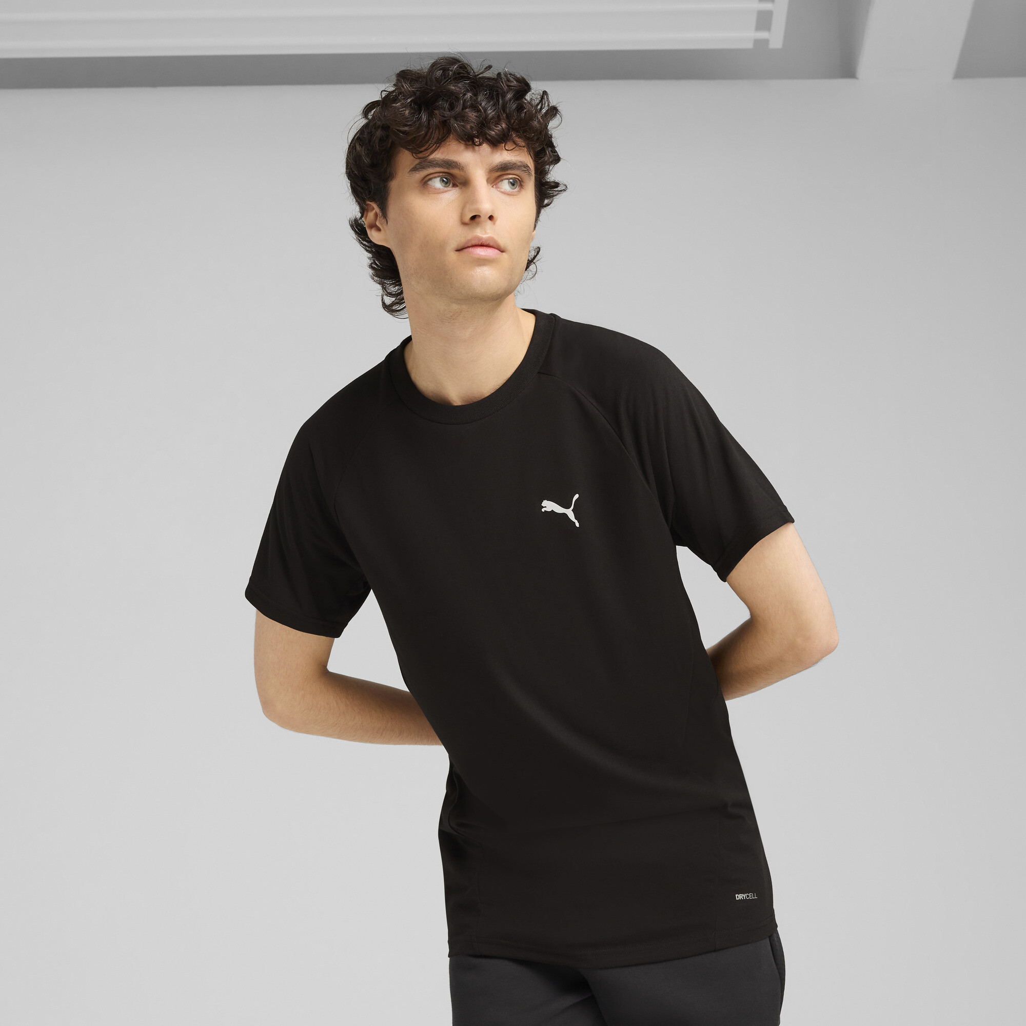 Puma EVOSTRIPE T-Shirt Herren | Mit Plain | Black | Größe: XS