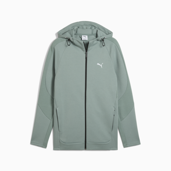 EVOSTRIPE Full-Zip Hoodie Men, Green Moon, large-ZAF