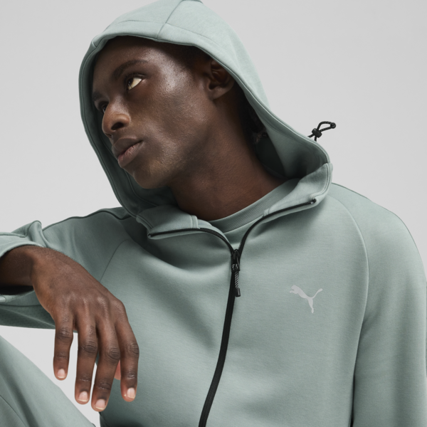 EVOSTRIPE Full-Zip Hoodie Men, Green Moon, large-ZAF