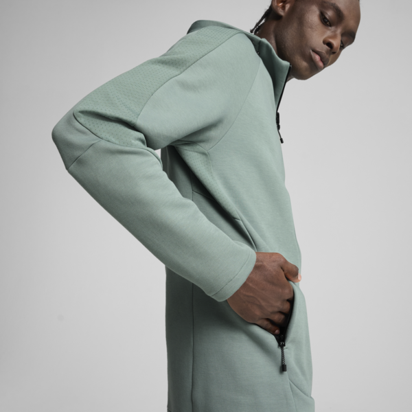 EVOSTRIPE Full-Zip Hoodie Men, Green Moon, large-ZAF