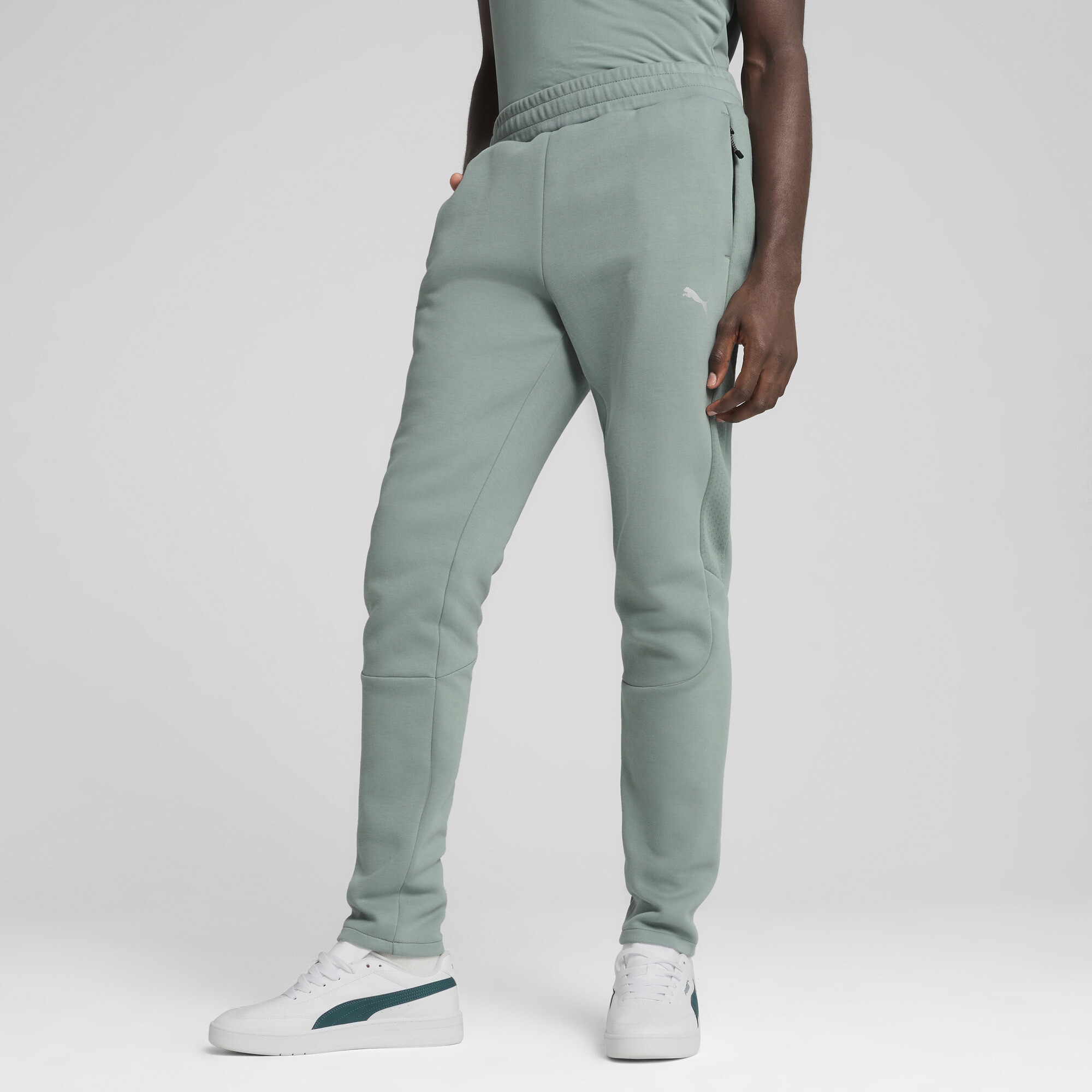 Puma EVOSTRIPE Hose Herren | Mit Plain | Green Moon | Größe: M