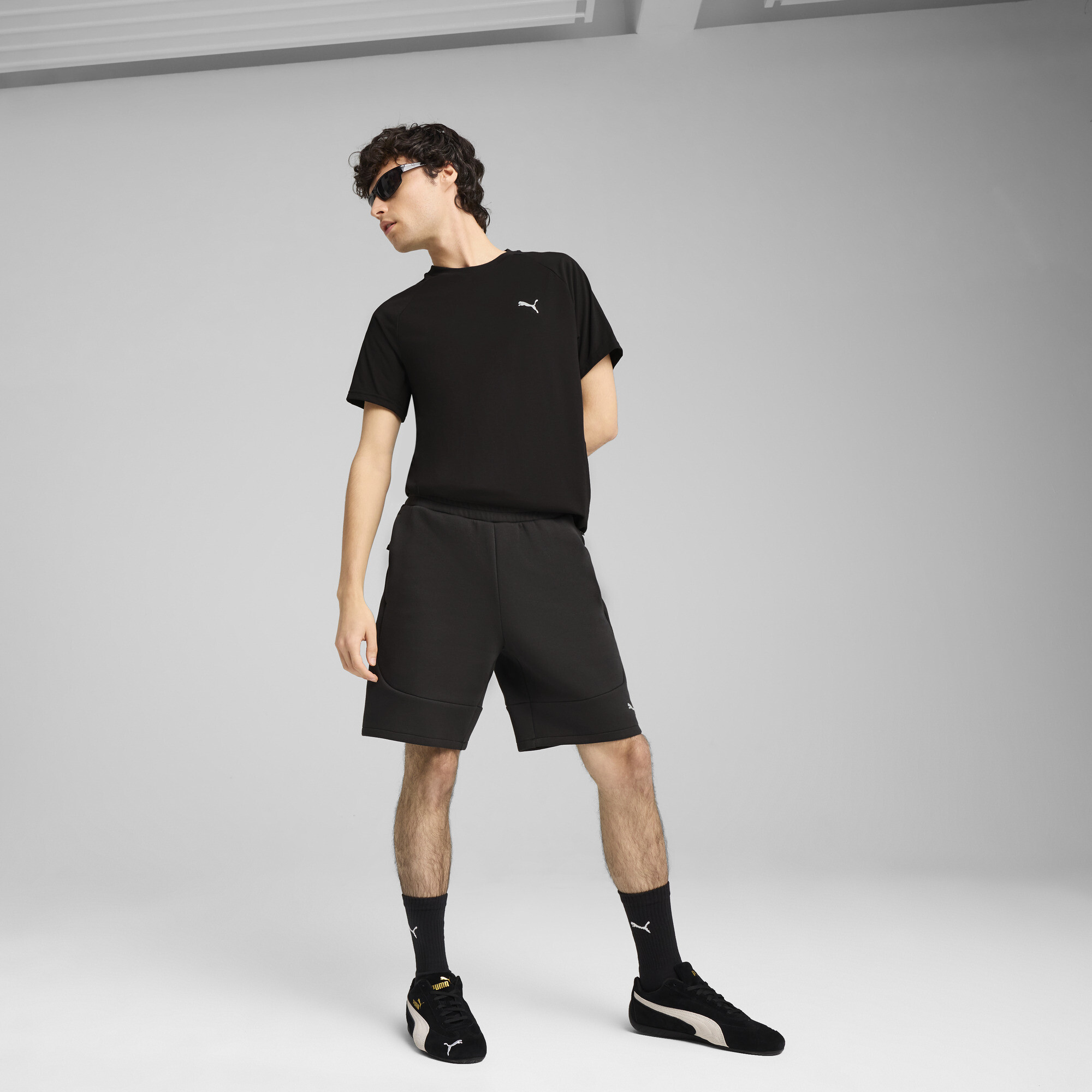 PUMA EVOSTRIPE short voor Heren, Zwart, Maat M thumbnail 4