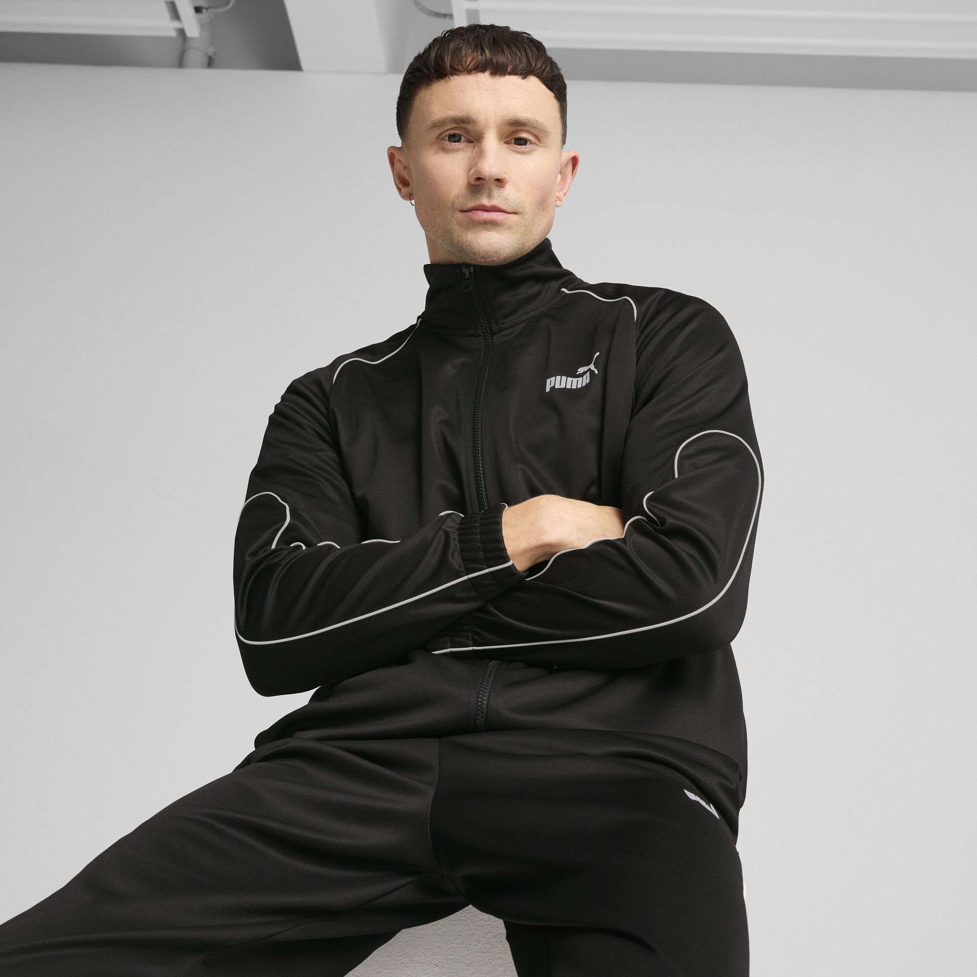 Puma Sport Poly Trainingsjacke Herren | Mit Print | Black | Größe: XXL