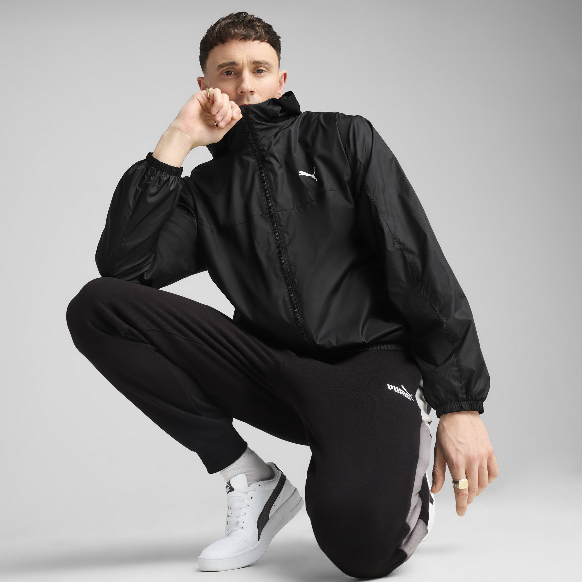 Puma Essentials Regular Windjacke Herren | Mit Plain | Black | Größe: XXL