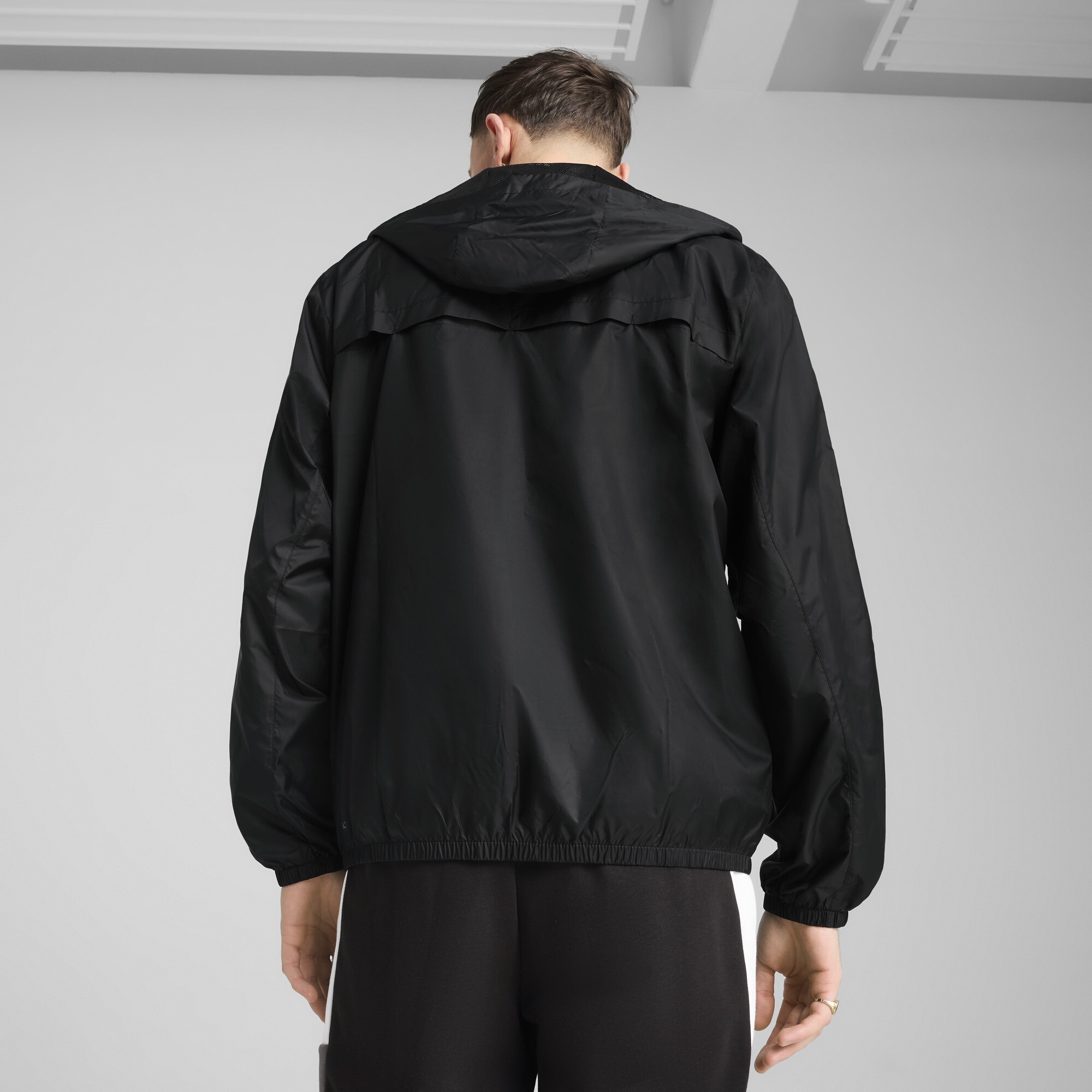 PUMA Essentials windjack met normale pasvorm voor Heren, Zwart, Maat XL thumbnail 5