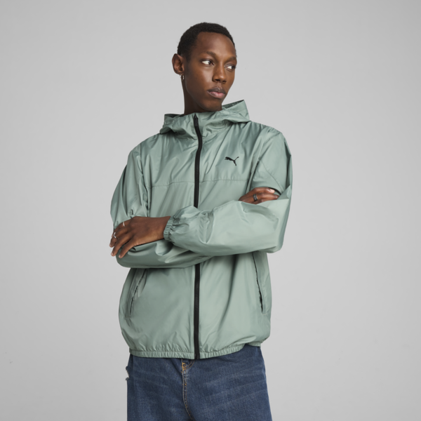 Essentials Regular Windbreaker Men, Green Moon, large-ZAF