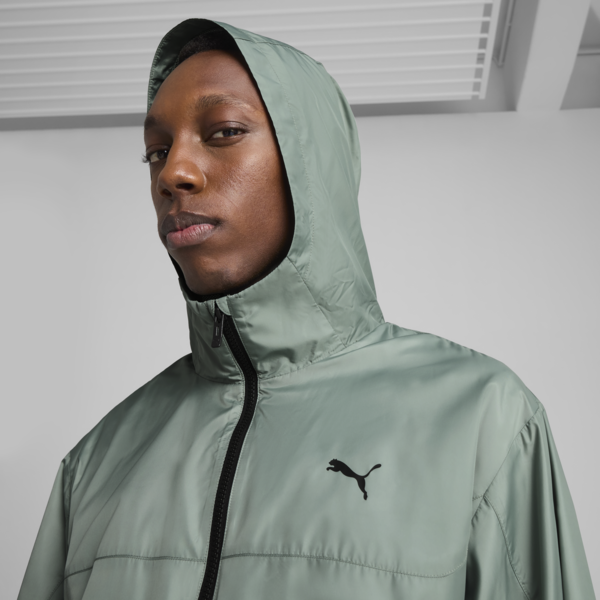 Essentials Regular Windbreaker Men, Green Moon, large-ZAF