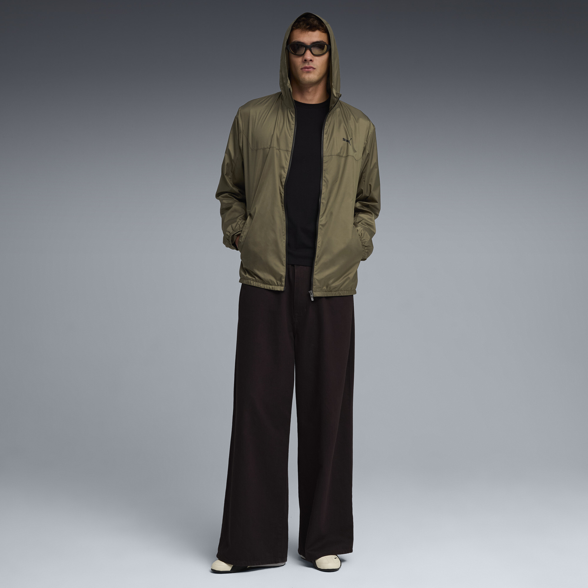 PUMA Essentials windjack met normale pasvorm voor Heren, Groen, Maat M thumbnail 5