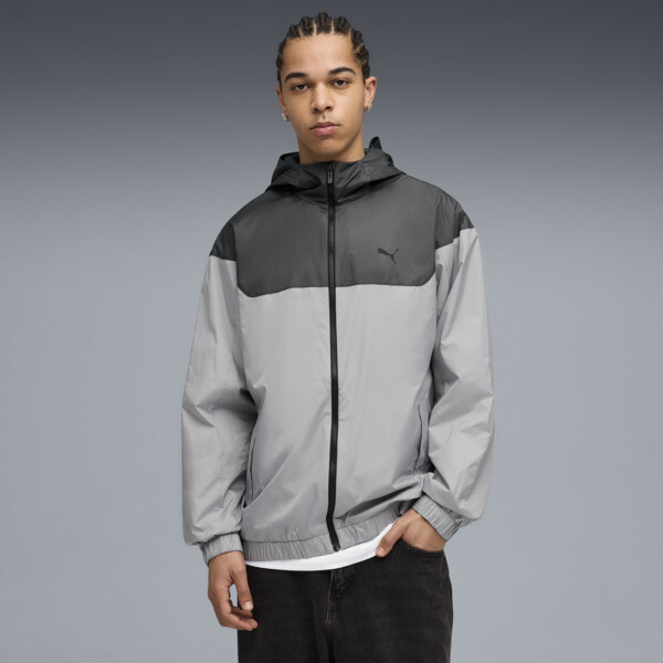 Campera PUMA rompeviento Essentials Relaxed para Hombre En Gris Echo