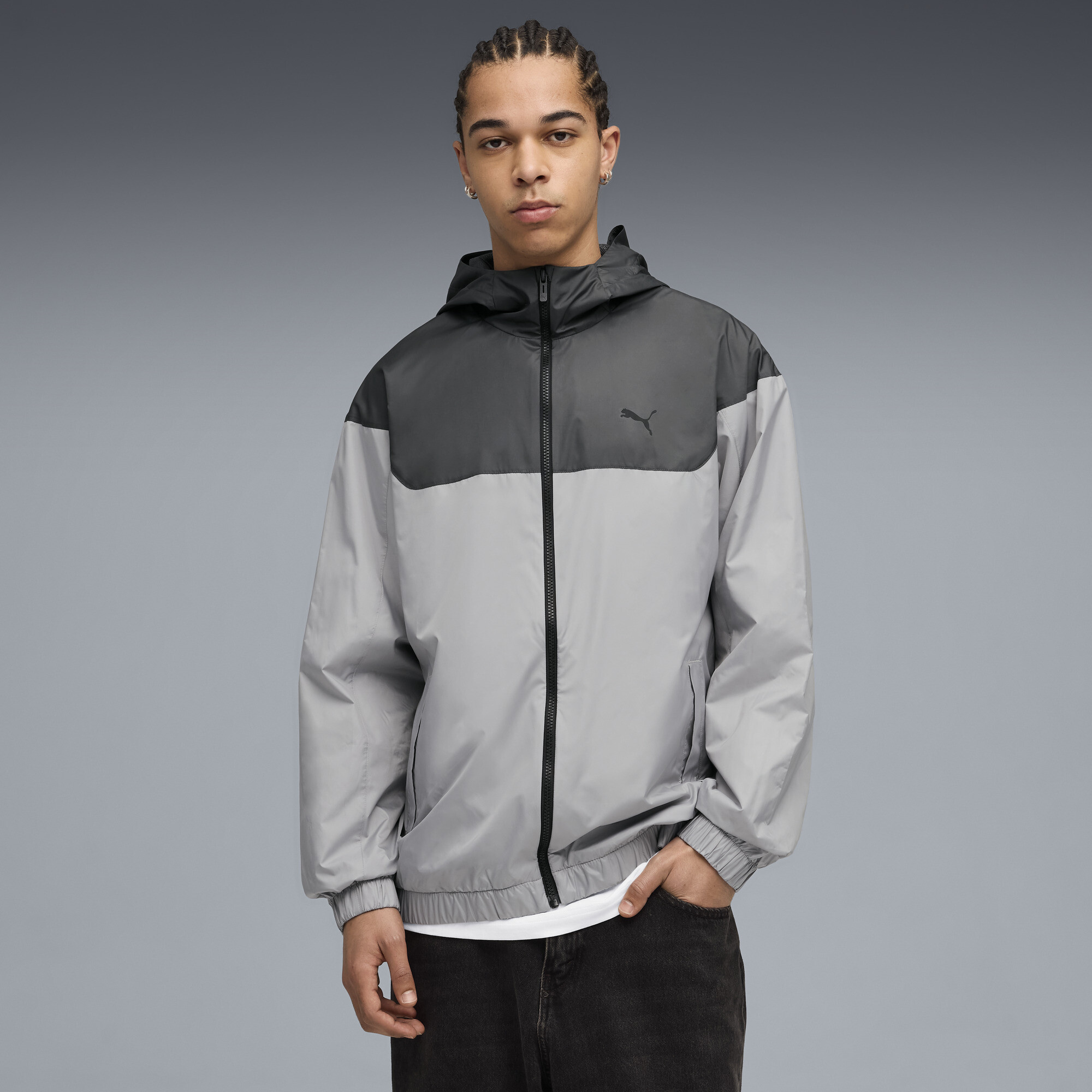 ジャケット・アウター argue LINEN ESSENTIAL RHYTHM JACKET Argue Culture フェイクレザージャケット 安全ピン付き モード系