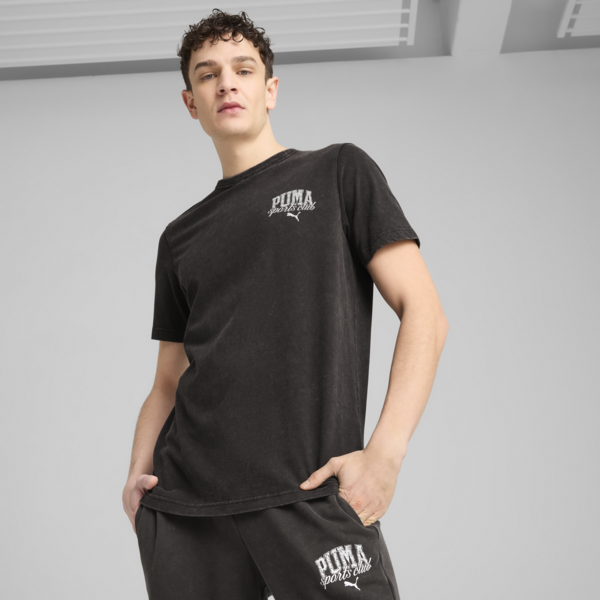 Playera PUMA Class Washed para hombre, PUMA Black, large-MEX
