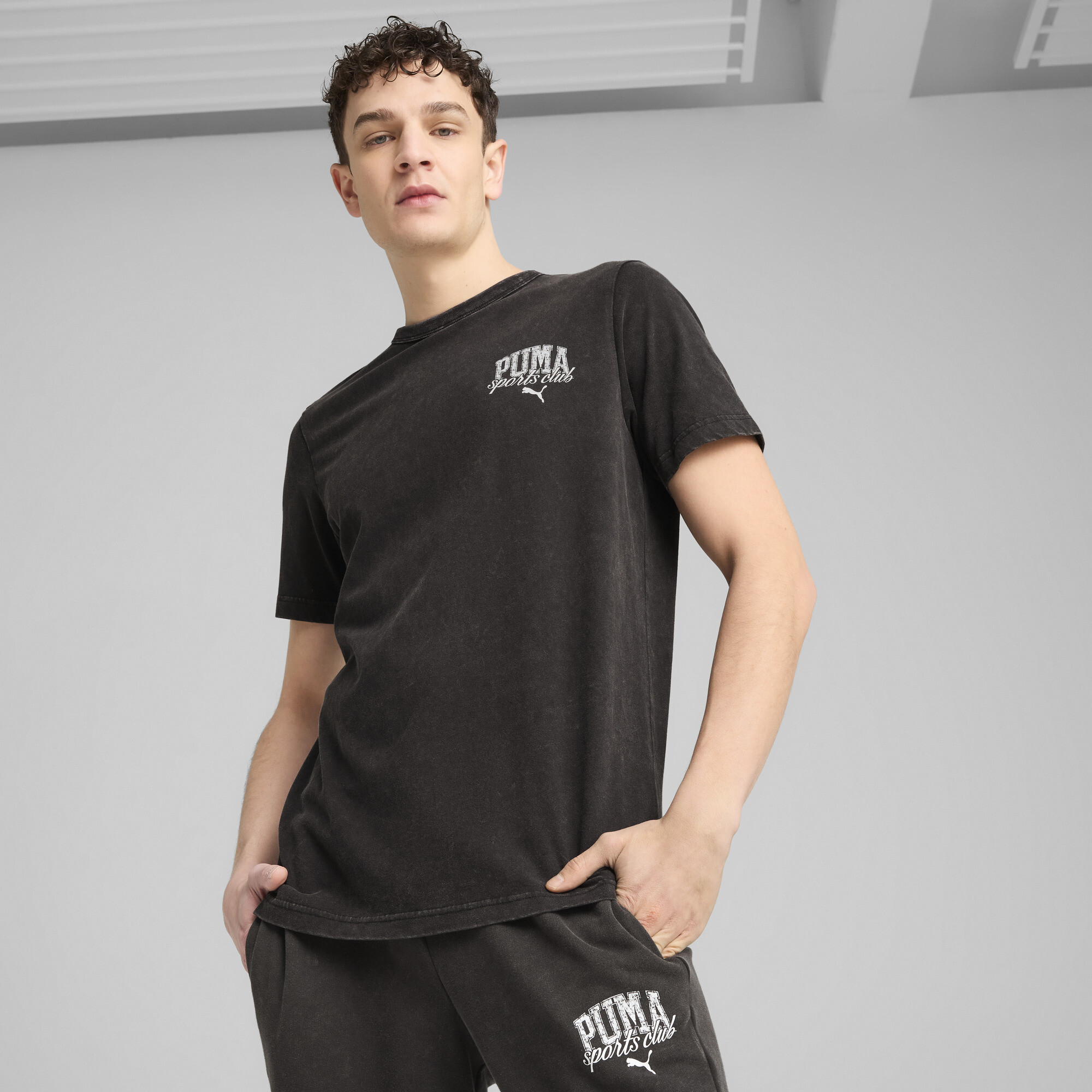 Puma Class Washed T-Shirt Herren | Mit Print | Black | Größe: XXL