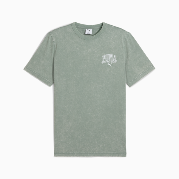 PUMA Class Washed Tee Men, Green Moon, large-ZAF