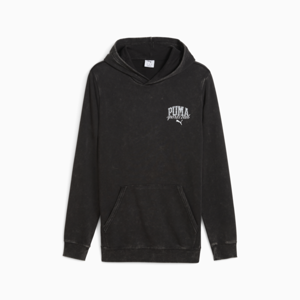 PUMA Class Washed Hoodie Men, PUMA Black, large-MEX