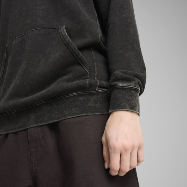 PUMA Class Washed Hoodie Men, PUMA Black, large-MEX