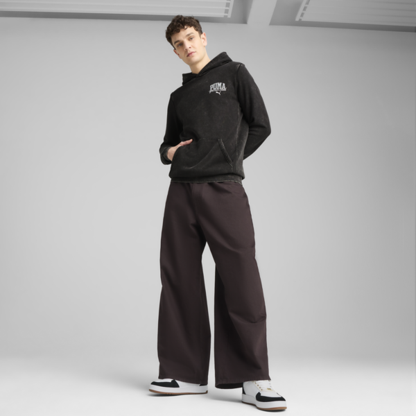 PUMA Class Washed Hoodie Men, PUMA Black, large-MEX