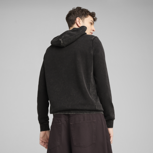 PUMA Class Washed Hoodie Men, PUMA Black, large-MEX