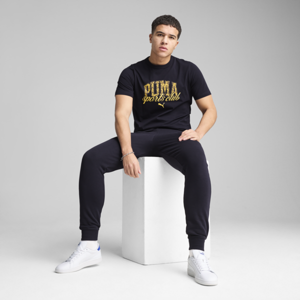 PUMA Class Graphic Tee Men, New Navy, large-ZAF