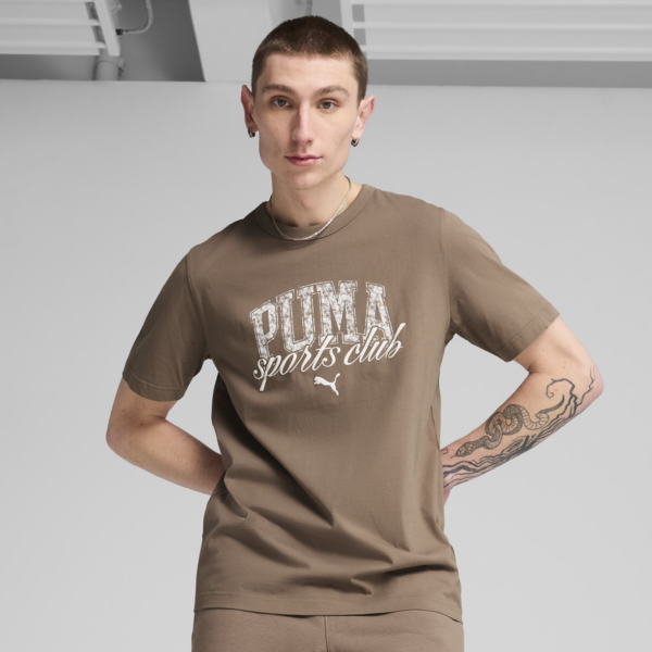 PUMA Class Graphic Tee Men, Totally Taupe, large-ZAF
