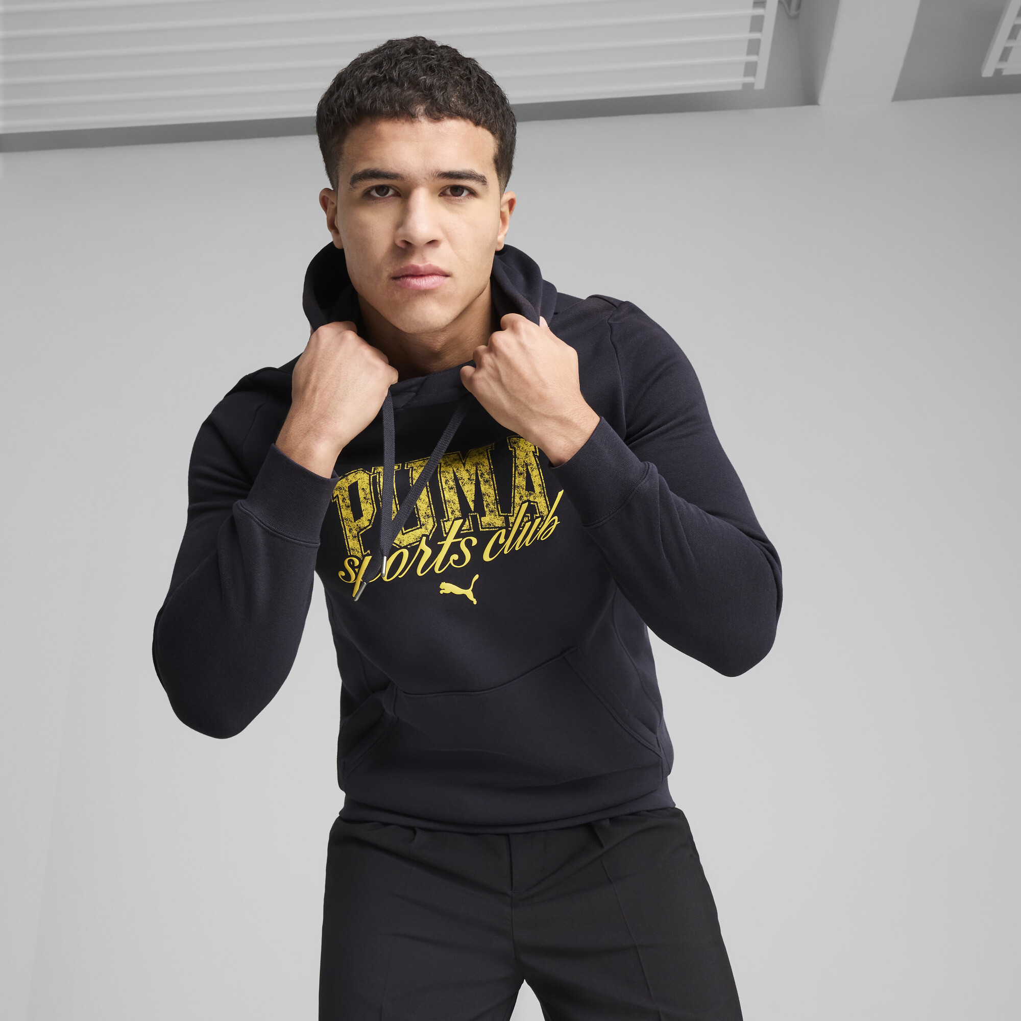 Puma Class Hoodie Herren | Mit Print | New Navy | Größe: XL