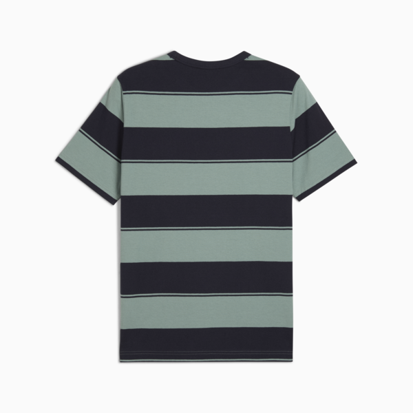 PUMA Class Striped Tee Men, Green Moon, large-MEX
