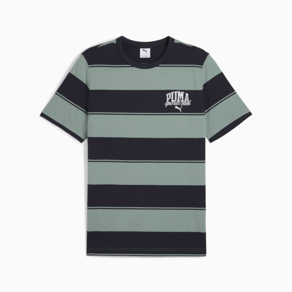 PUMA Class Striped Tee Men, Green Moon, large-MEX