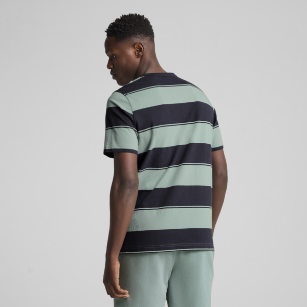 PUMA Class Striped Tee Men, Green Moon, large-MEX