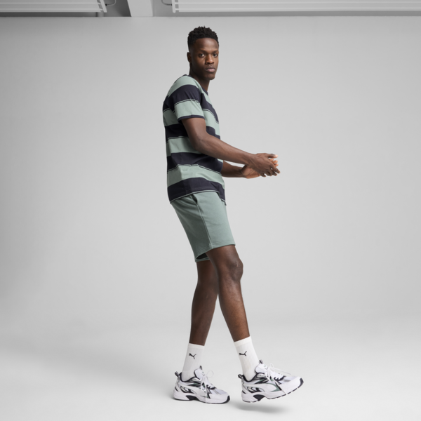 PUMA Class Striped Tee Men, Green Moon, large-MEX