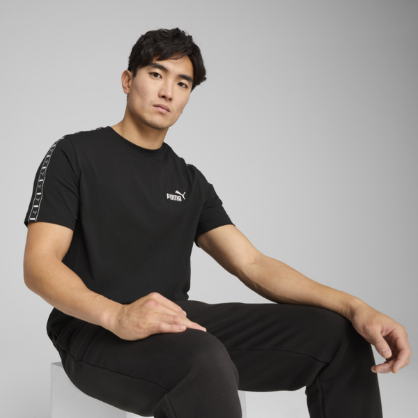 Essentials Tape Tee Men, PUMA Black, large-MEX