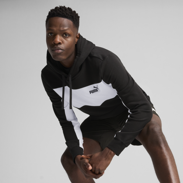 Buzo con capucha Essentials Block para hombre, PUMA Black, large-ARG